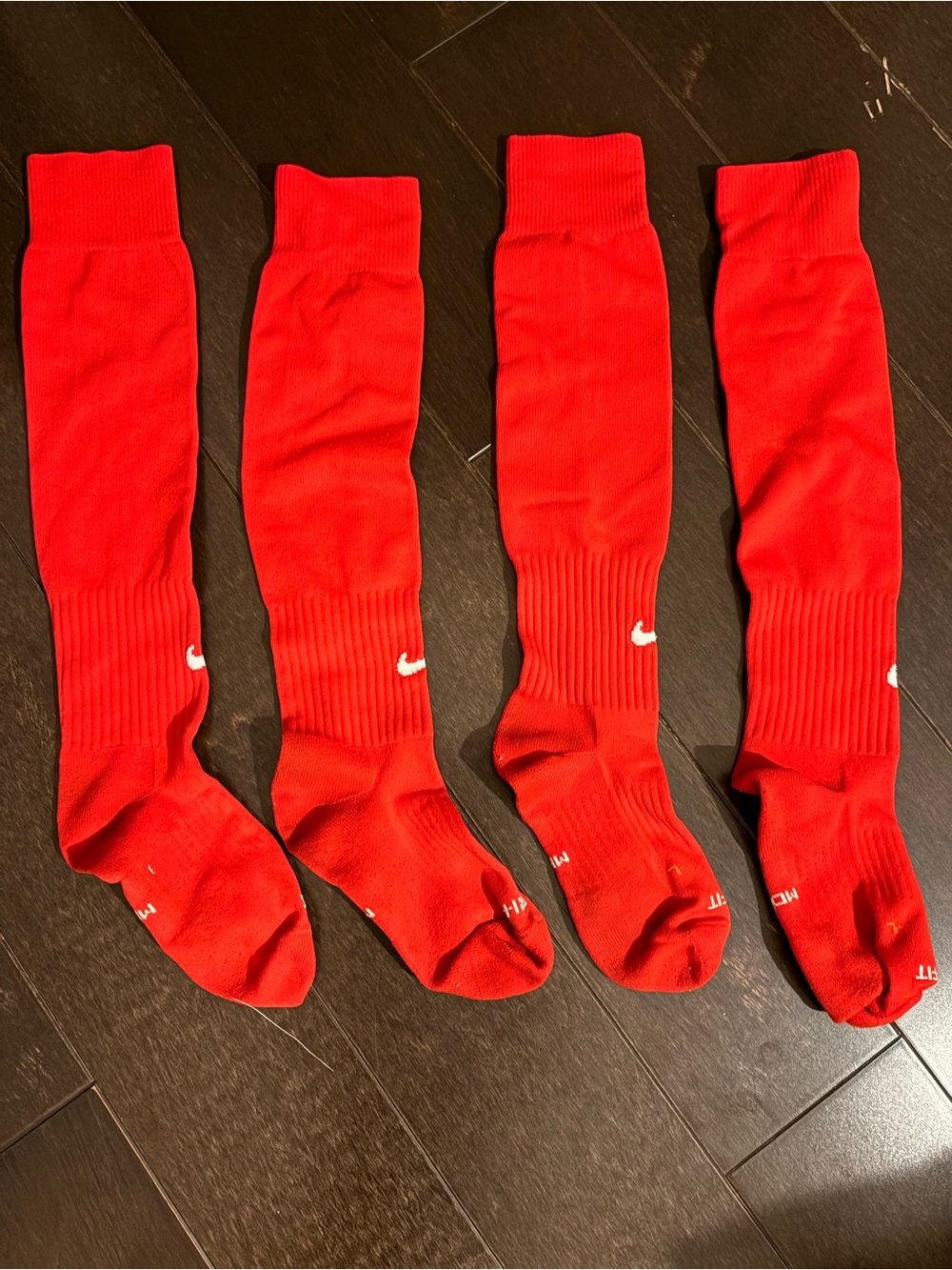 Red Nike M Knee High Baseball Socks